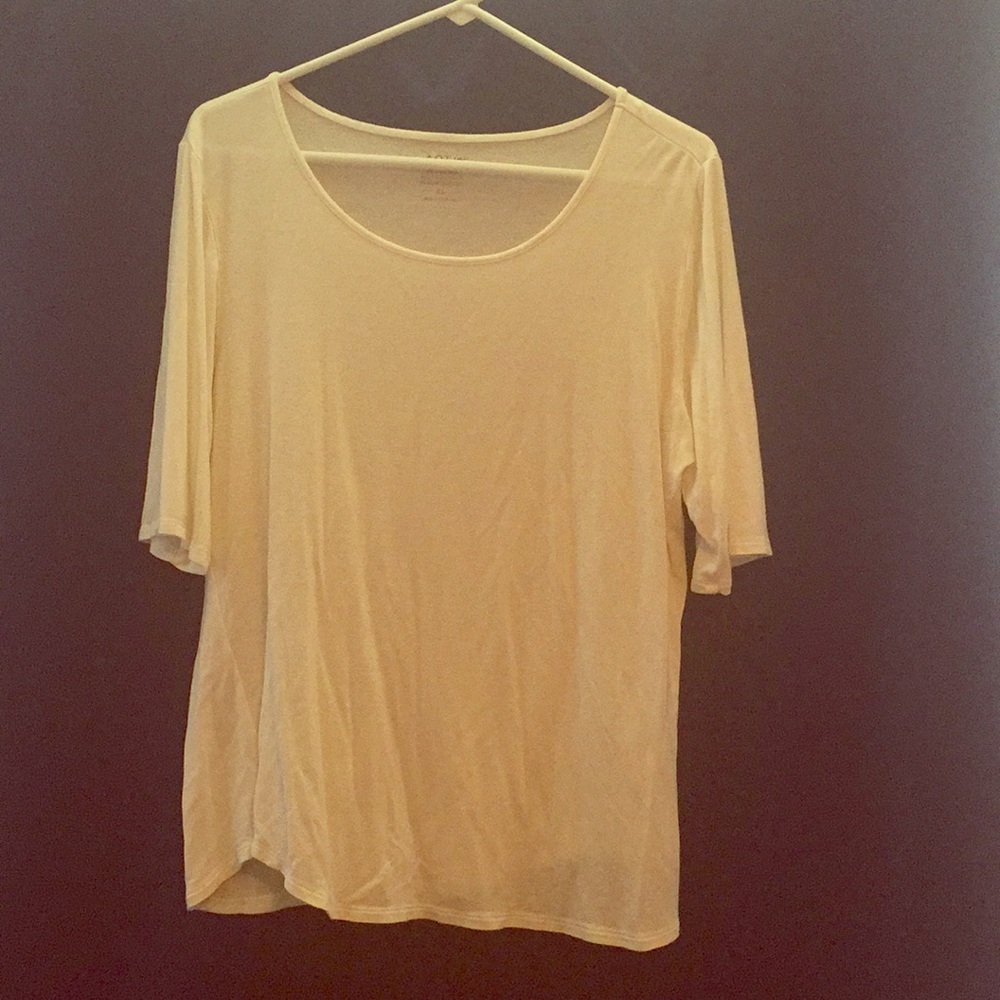 Apt. 9 White Elbow Sleeve Lightweight Shirt XL